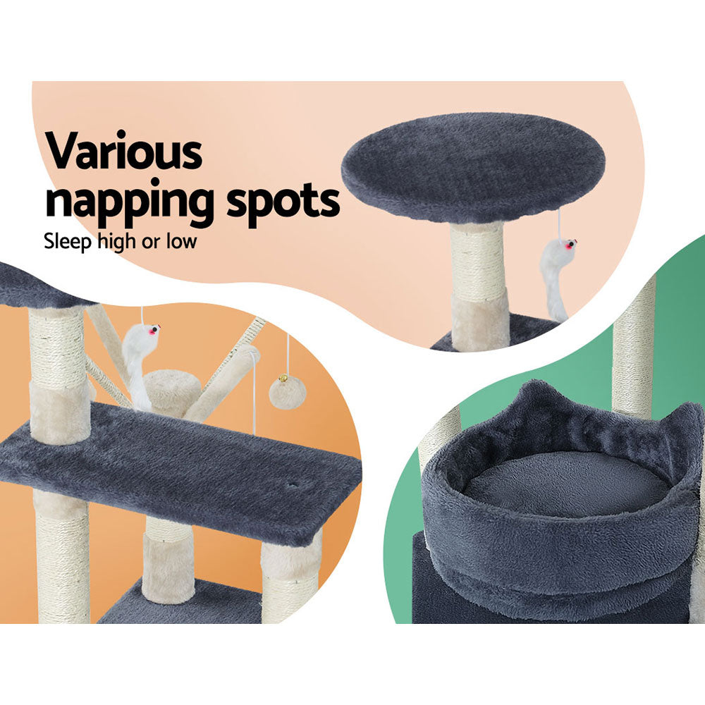 Cat Tree Scratching Post Scratcher Tower Toys 110cm