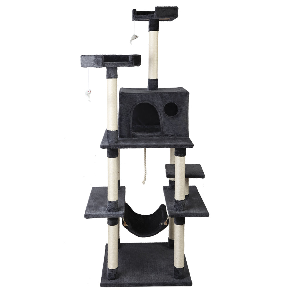 Cat Tree Scratching Post Scratcher Tower Wood 184cms