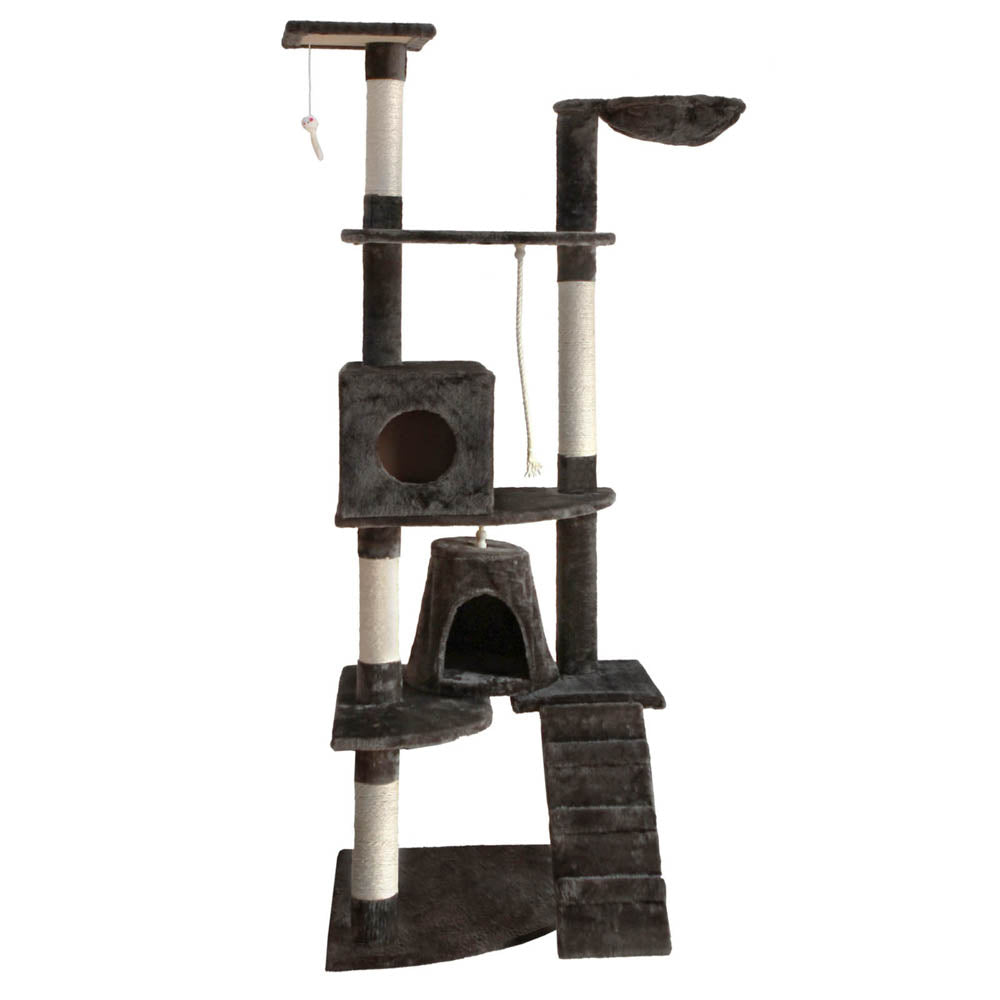 Cat Tree Scratching Post Scratcher Tower Wood 193cms