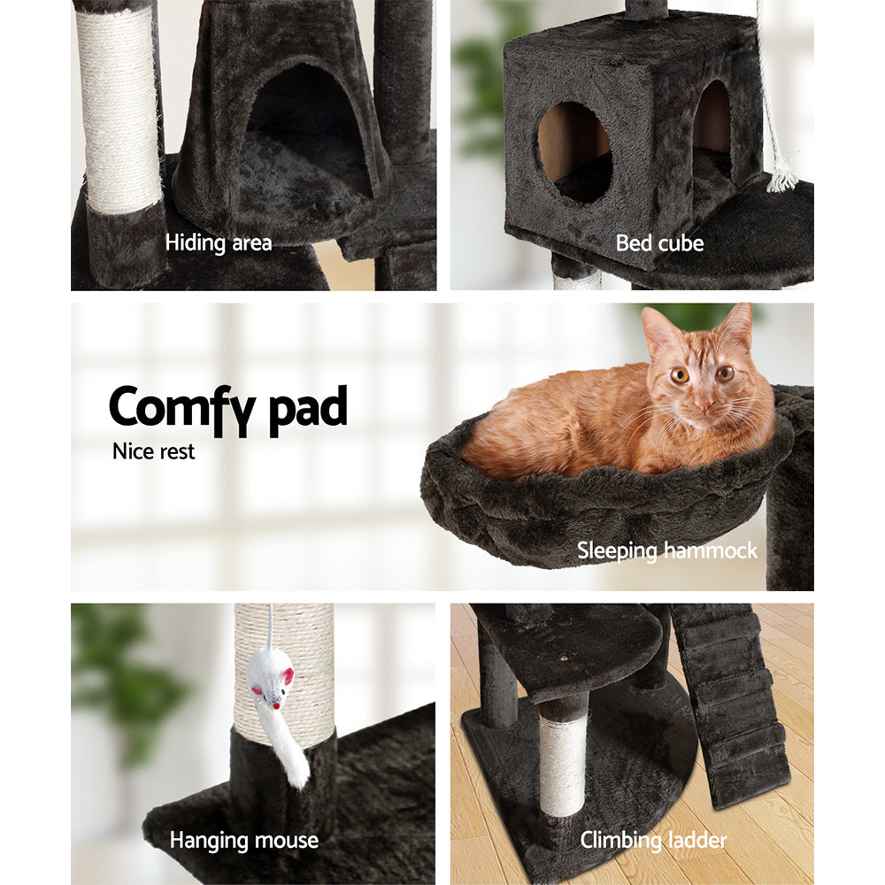 Cat Tree Scratching Post Scratcher Tower Wood 193cms