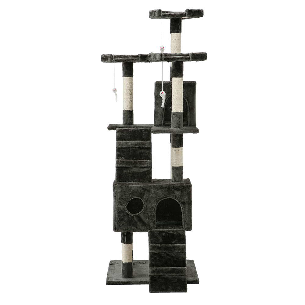 Cat Tree Scratching Post Scratcher Tower Wood 180cms