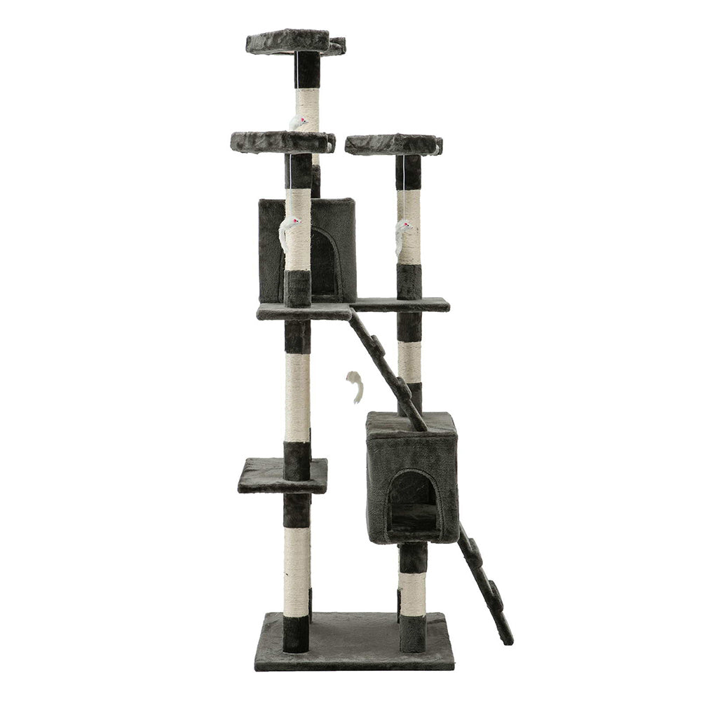 Cat Tree Scratching Post Scratcher Tower Wood 180cms