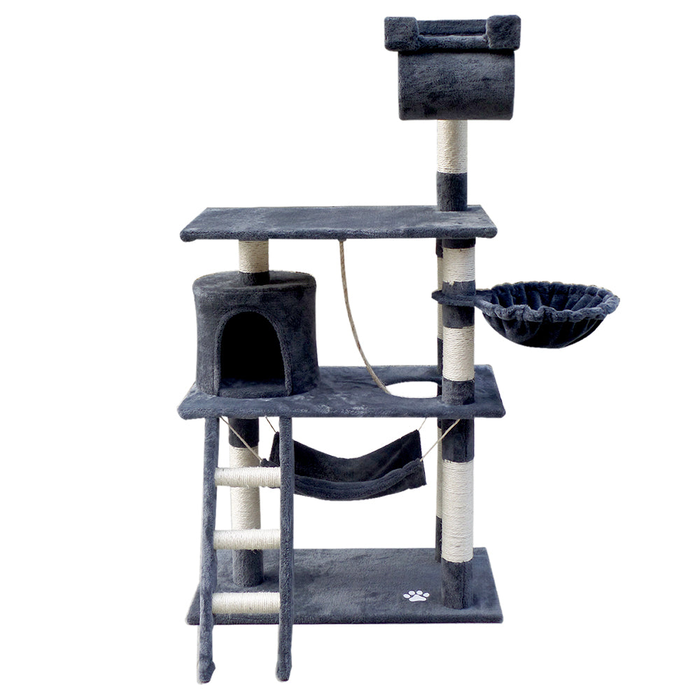 Cat Tree Scratching Post Scratcher Tower Wood 141cm