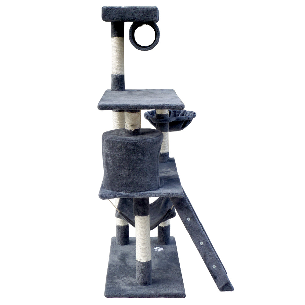 Cat Tree Scratching Post Scratcher Tower Wood 141cm