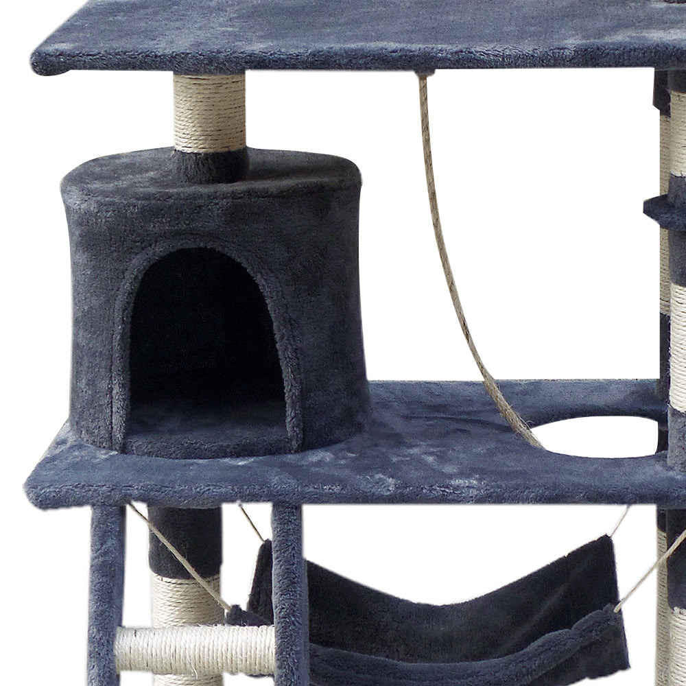 Cat Tree Scratching Post Scratcher Tower Wood 141cm