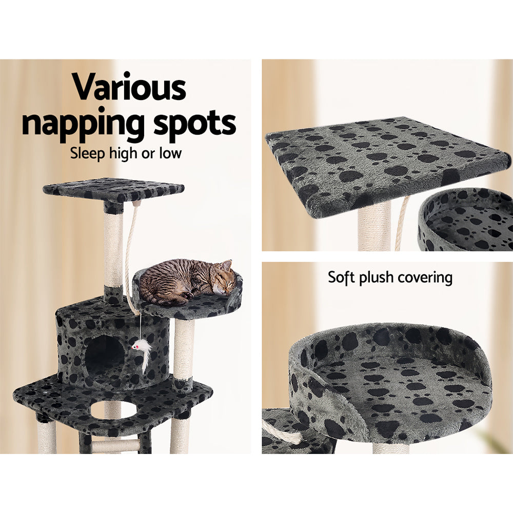 Cat Tree Scratching Post Tower House 120cm