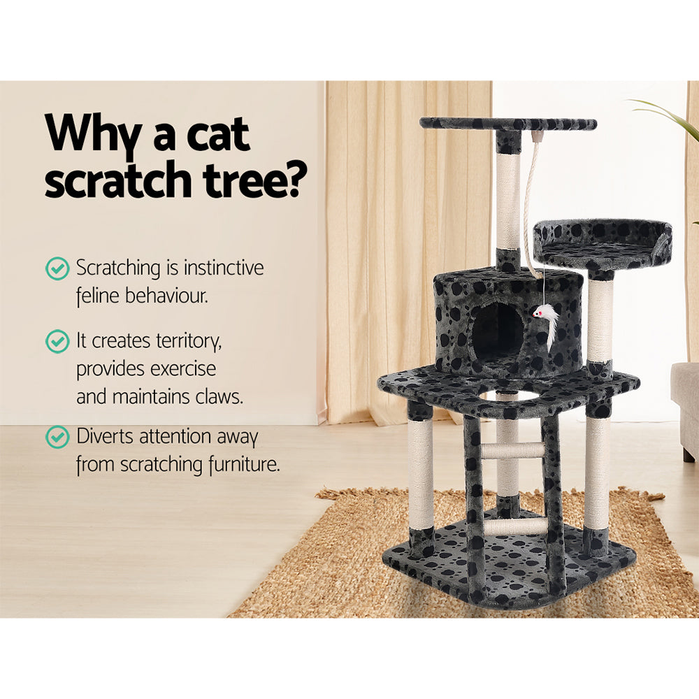 Cat Tree Scratching Post Tower House 120cm