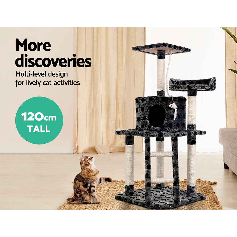 Cat Tree Scratching Post Tower House 120cm