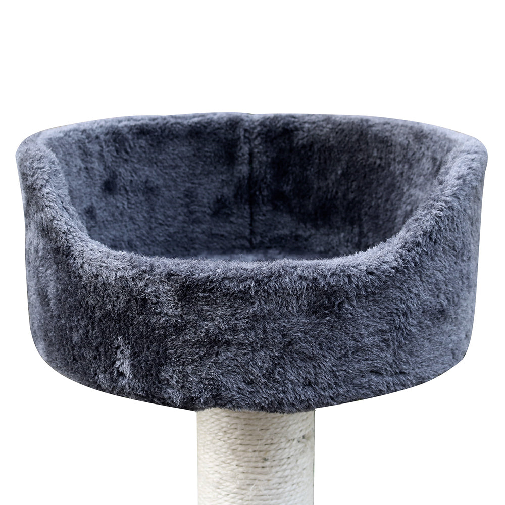 Cat Tree Trees Scratching Post Scratcher Grey 126cm