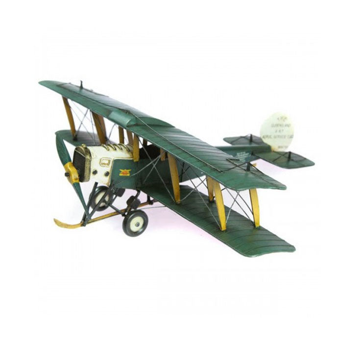 1913 Queensland Avro 504 50cm Metal Biplane Decor