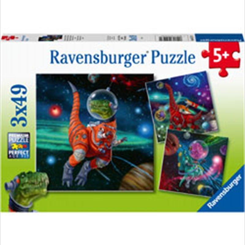 Dinosaurs In Space 3 x 49 Piece Puzzle