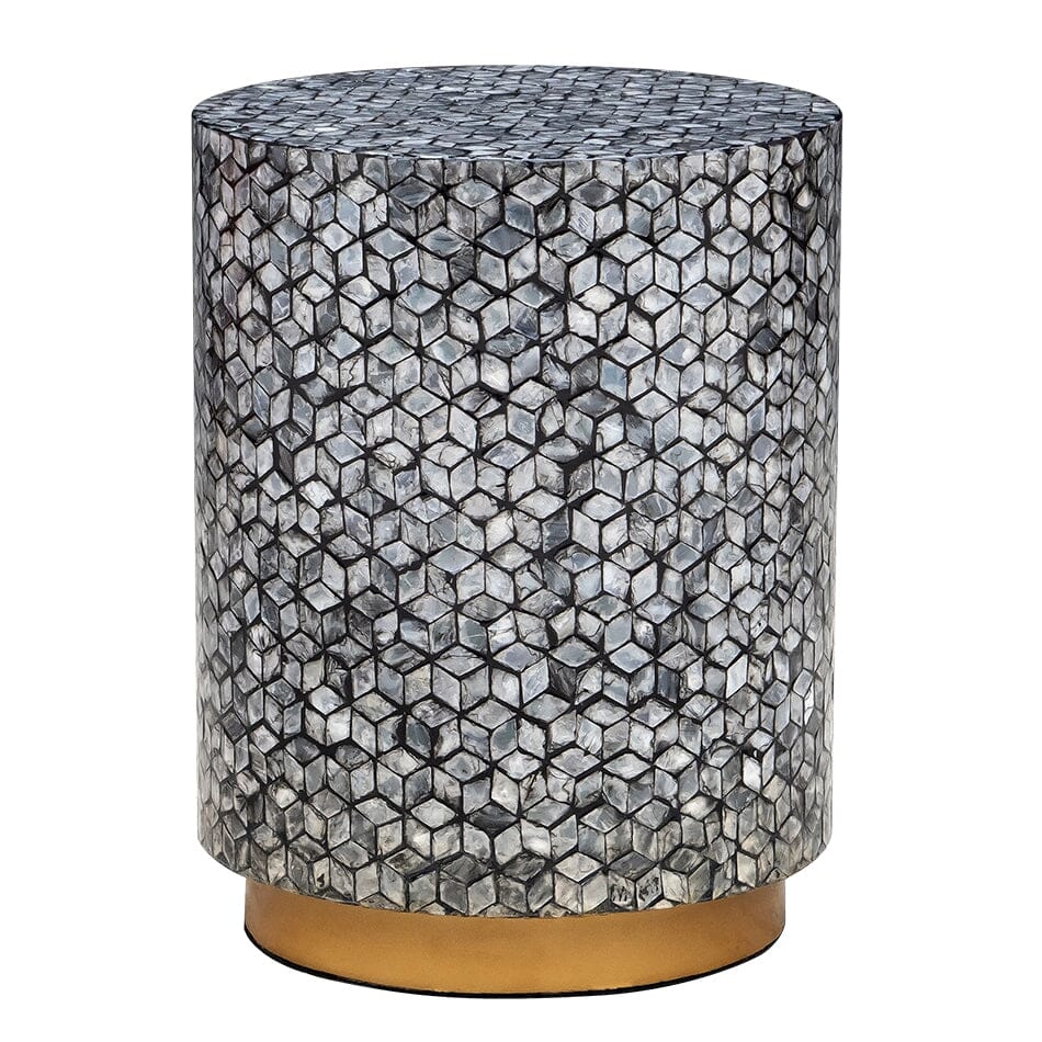 Blakie Circular Shell Stool Side Table