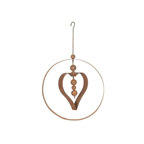 Rustic Circle of Love Orb Outdoor Hanging Ornament (Available in 2 sizes)