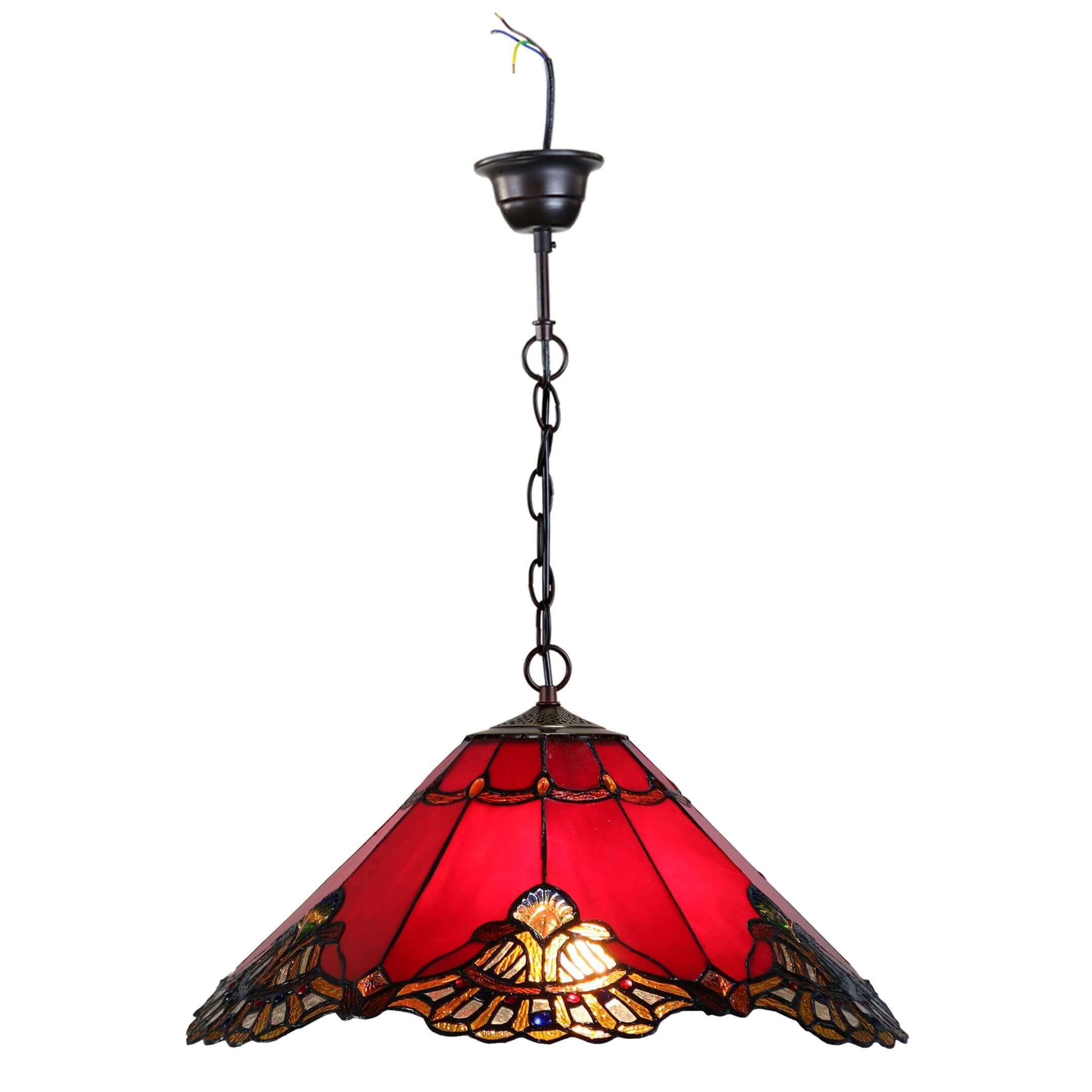 Triangle Aurora Tiffany Glass Hanging Lamp (Available in 4 Colors)