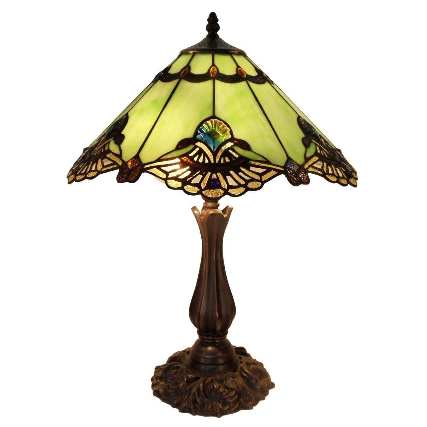 Triangle Aurora Tiffany Glass Table Lamp LARGE (Available in 4 Colors)