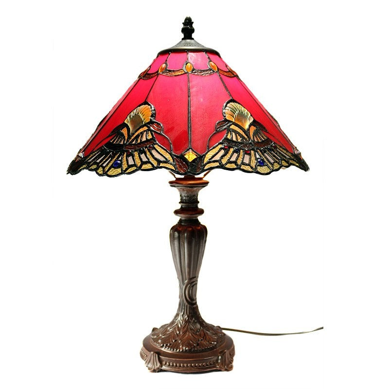 Triangle Aurora Tiffany Glass Table Lamp SMALL (Available in 4 Colors)