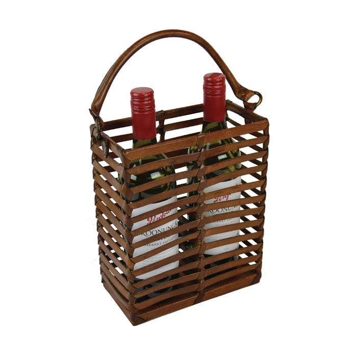 Artisanal Double Bottle Leather Wine Carrier (2 Colors to Choose)