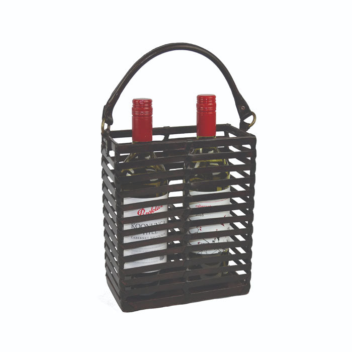 Artisanal Double Bottle Leather Wine Carrier (2 Colors to Choose)