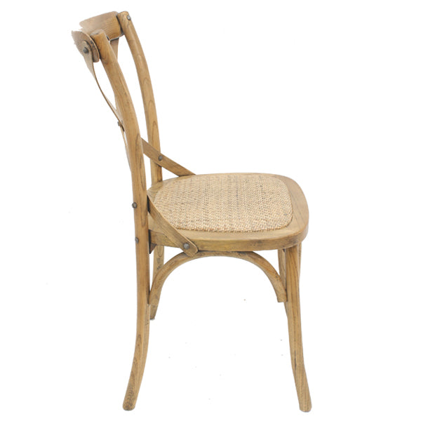 Crossback Rattan Dining Chair - Natural