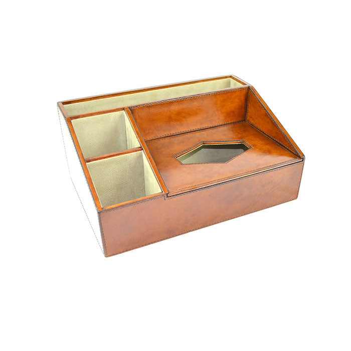 Elegant Leather Desk Organiser (2 Colors to Choose)
