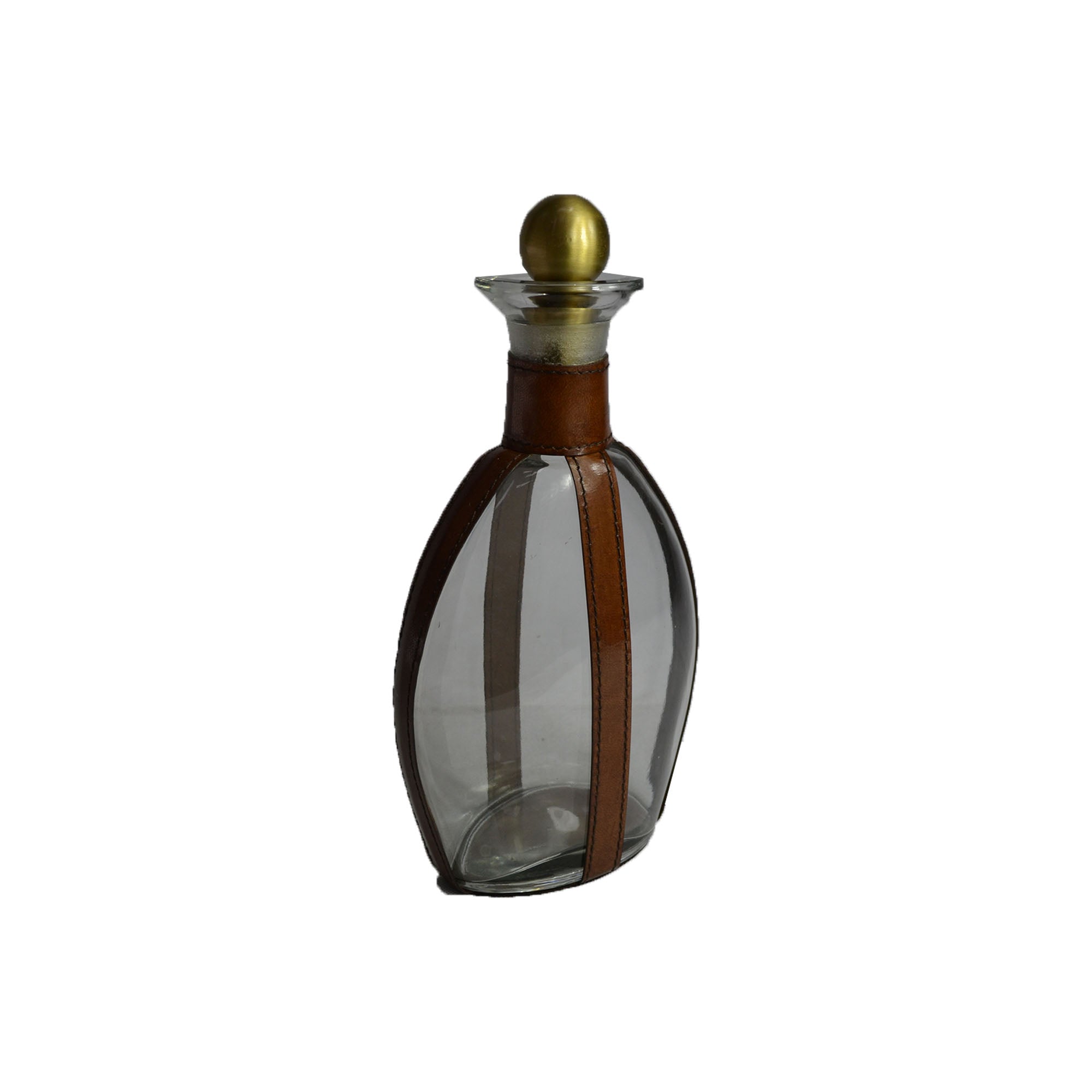 Leather Strapped Decanter - Large (2 Colors to Choose)