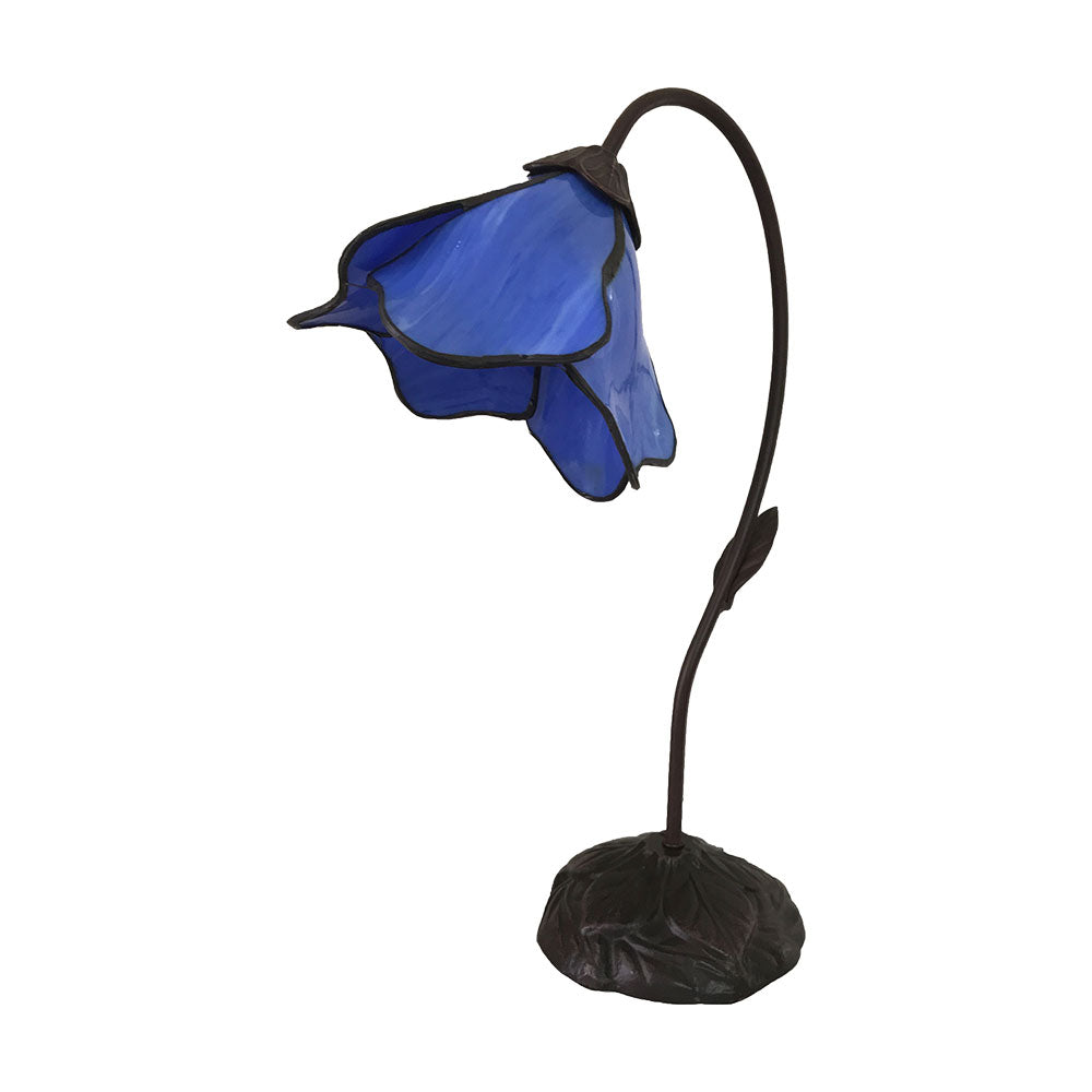 Single Lotus Flower Tiffany Shade Table Lamp (Available in 6 Colors)