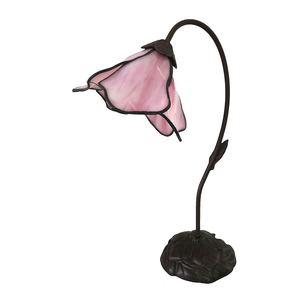 Single Lotus Flower Tiffany Shade Table Lamp (Available in 6 Colors)