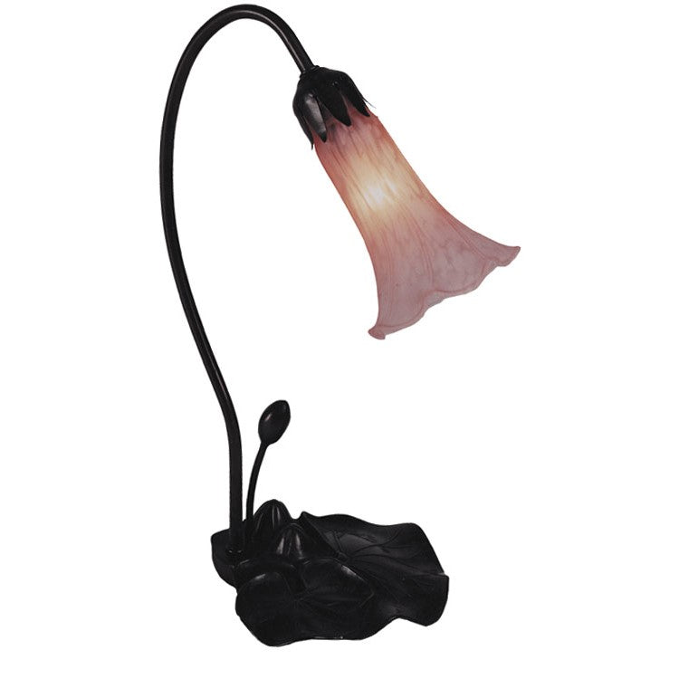 Single Lily Flower Tiffany Shade Table Lamp (Available in 7 Colors)