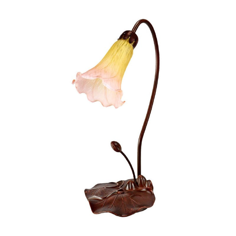 Single Lily Flower Tiffany Shade Table Lamp (Available in 7 Colors)