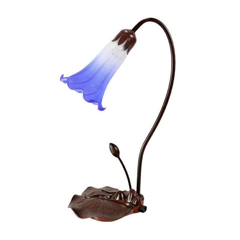 Single Lily Flower Tiffany Shade Table Lamp (Available in 7 Colors)