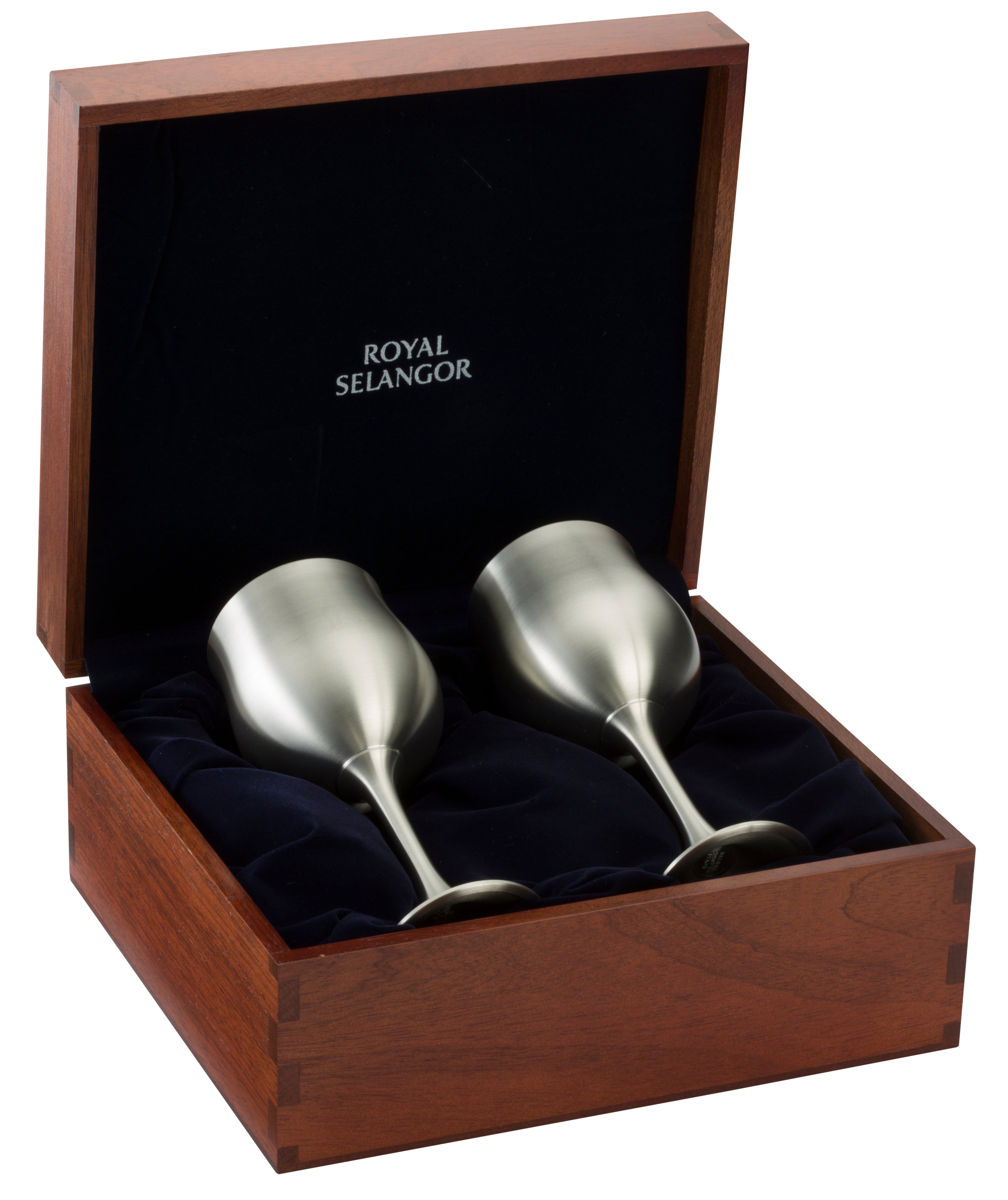 Royal Selangor Wine Goblets Pair in Wooden Box (Available in 2 Sizes)