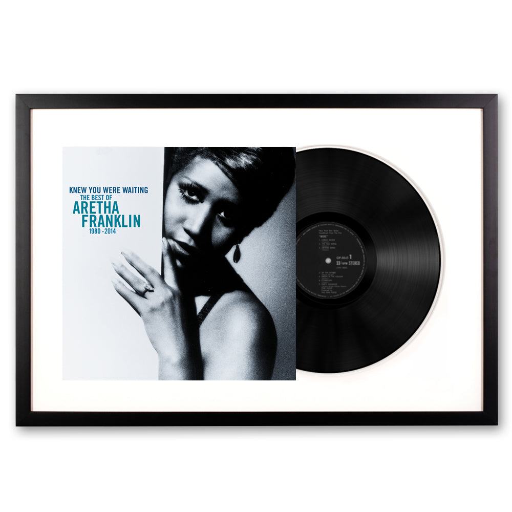Aretha Franklin Knew You Were Waiting: Framed Vinyl Album Art