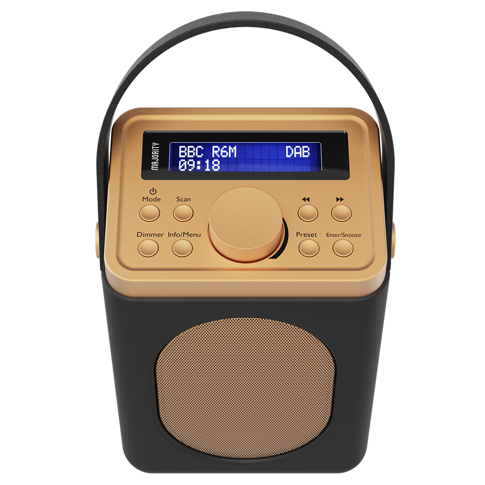 Majority Little Shelford Bluetooth & DAB Radio with Alarm Clock - Black
