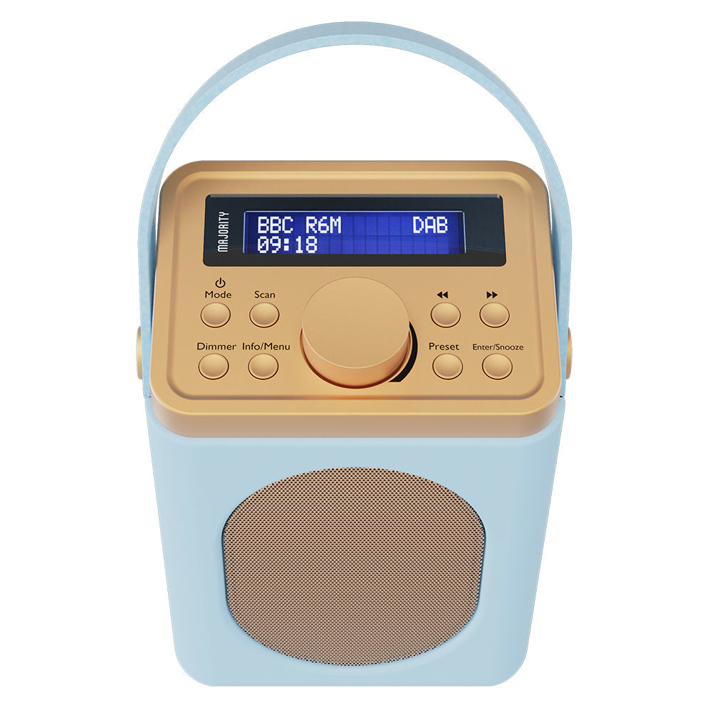 Majority Little Shelford Bluetooth & DAB Radio with Alarm Clock - Blue