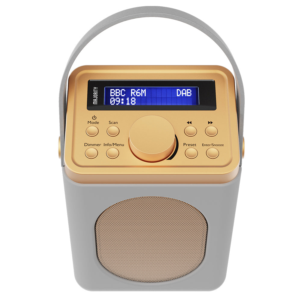 Majority Little Shelford Bluetooth & DAB Radio with Alarm Clock - Grey