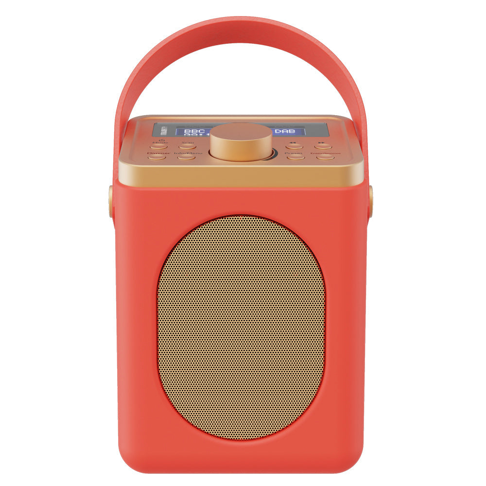 Majority Little Shelford Bluetooth & DAB Radio with Alarm Clock - Red